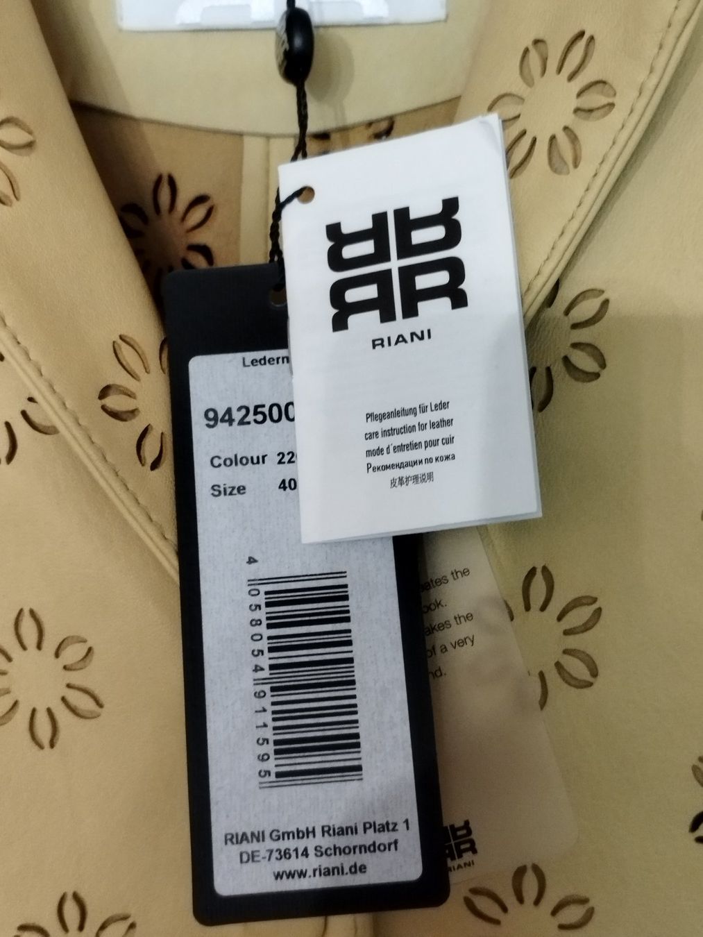 Riani Jacken: Riani Leder Jacke neu gr 40 eu – Neu und originalverpackt aus Basel von pro_79rs 3