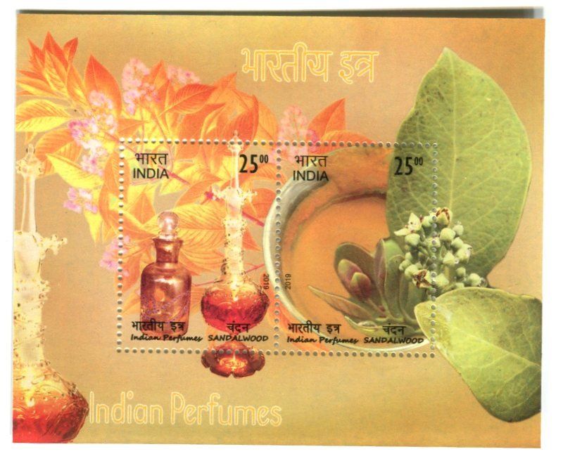 Alle Briefmarken: Block "Parfum". Indien – Neu und originalverpackt aus Basel von Butsch5