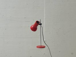 Rote Design-Tischleuchte aus Metall, 1970er Jahre