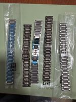 Lot de 5 bracelets de montre Givenchy en acier inox