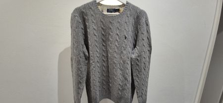 Kaschmir Wolle Pullover Grau Polo Ralph Lauren