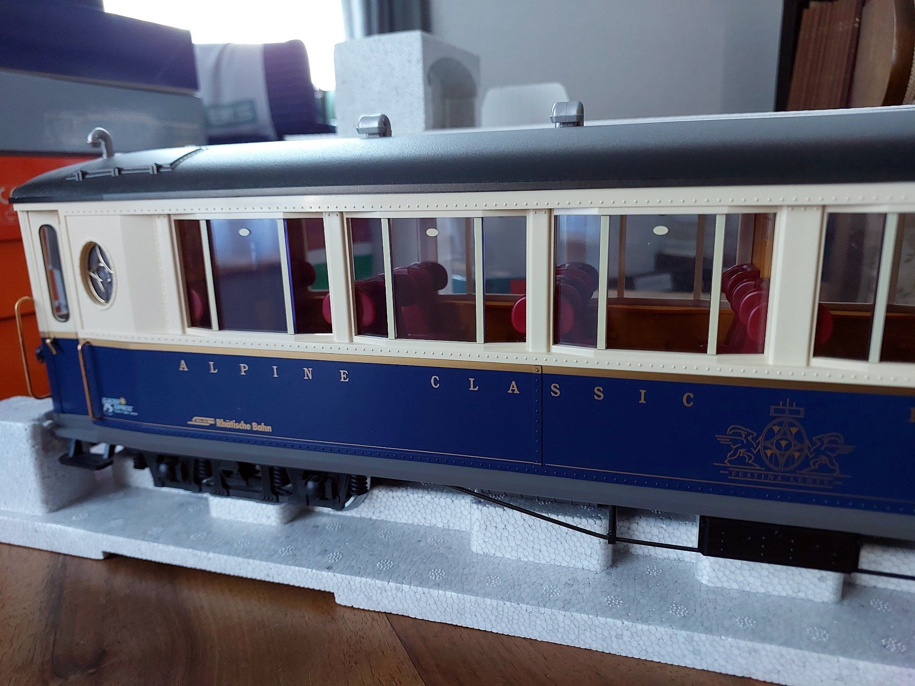 LGB Modellini di ferrovie: LGB - RhB Salonwagen As 1143 Alpine Classic Pullman Express – Usato da Schönenwerd venduto da Steidi 3