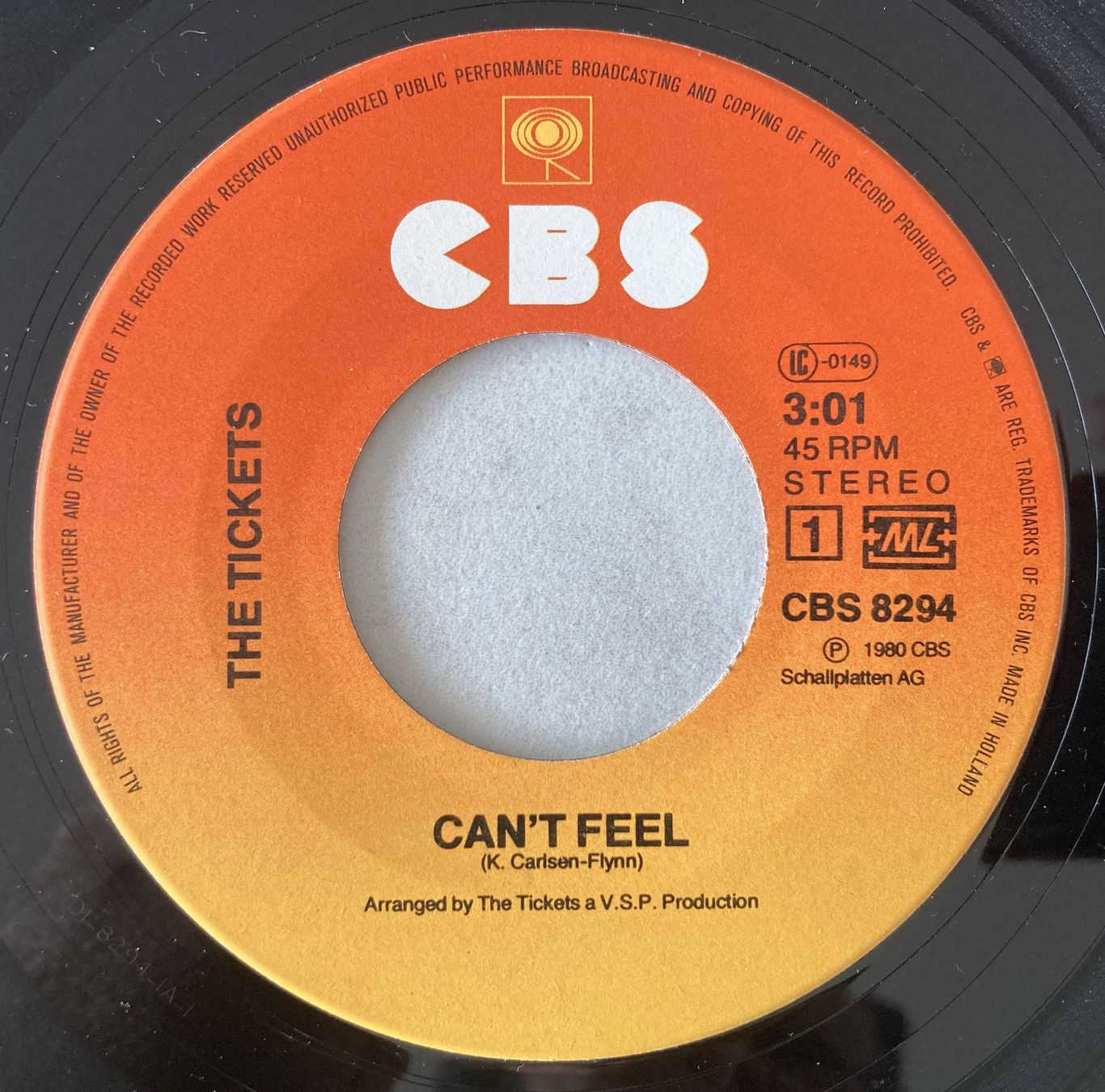 Dischi in vinile: THE TICKET - CAN'T FEEL – Usato da Bottens venduto da hotter-than-hell 2