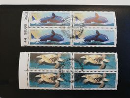 Brasilien: Naturschutz 1987 im Viererblock mit ET-Stempel