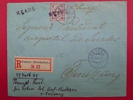1898: 64B (15Rp Ziffer) auf Brief von CONTERS REAMS (GR)