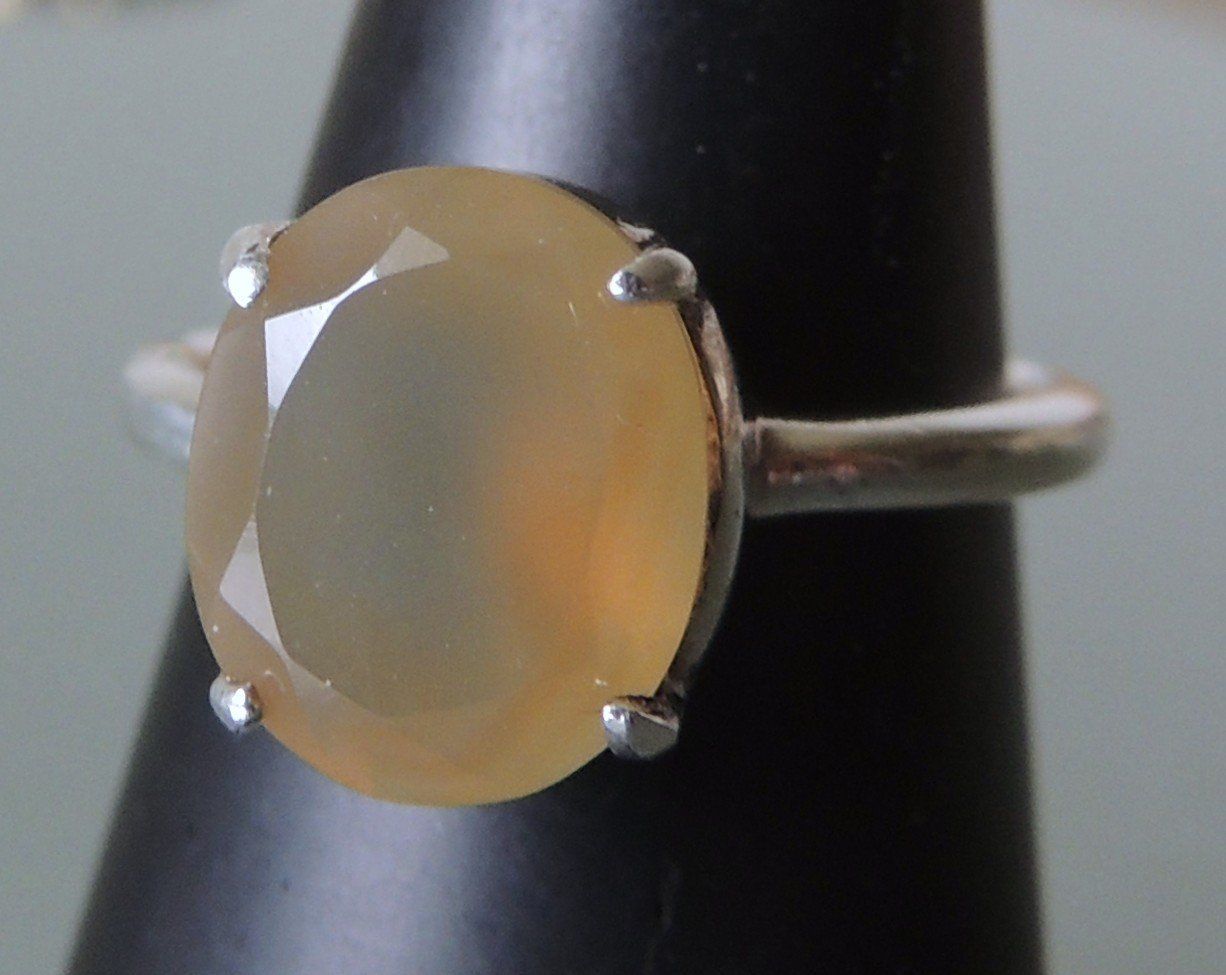 Anelli: Silber 925 Fingerring mit Chalcedon Gr. 54 – Usato da Waldenburg venduto da schaller707 3