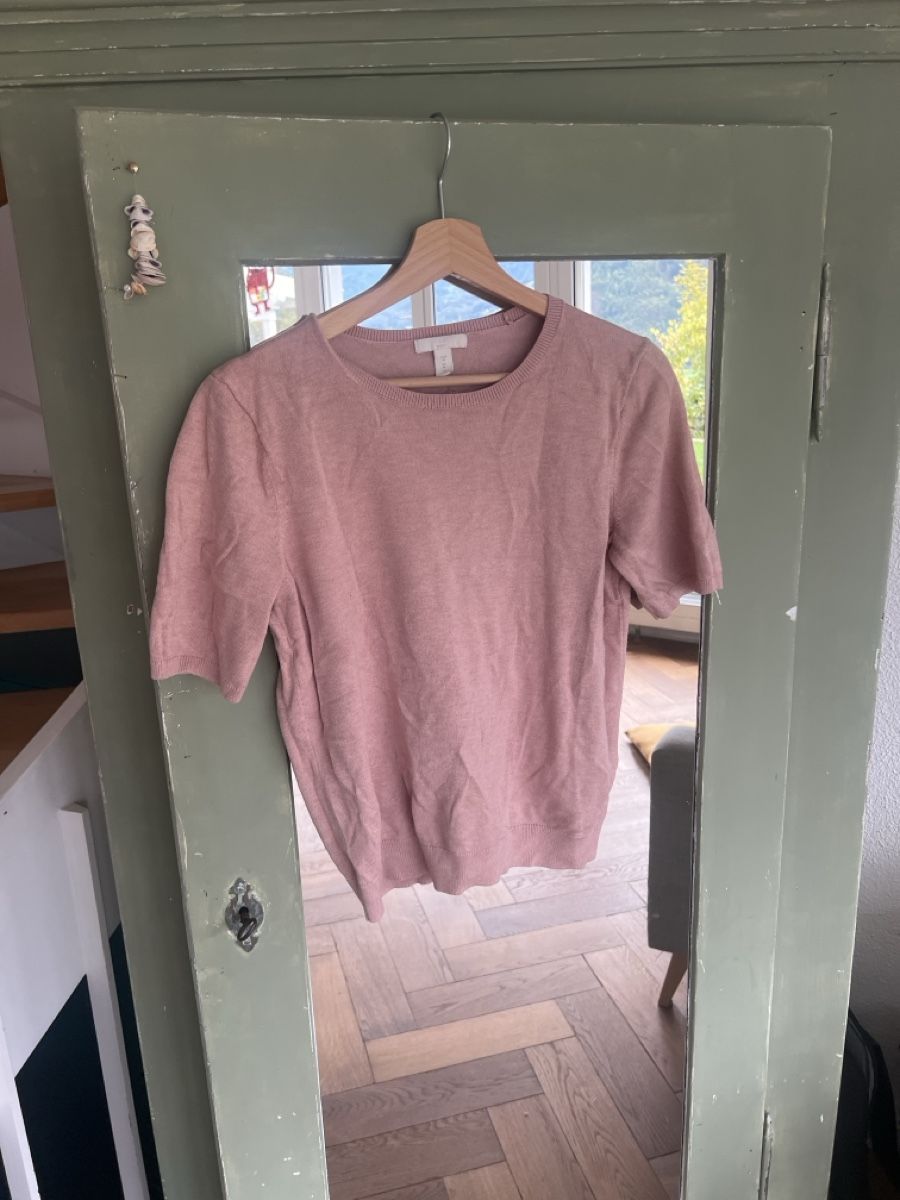 H&M Tops: Pull H&M Basics, rose, manches courtes, taille M – Gebraucht aus Walenstadt von Unianrig