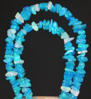 Halskette L-7455 – Äthiopische Paraiba blaue Opal Chips 4,5