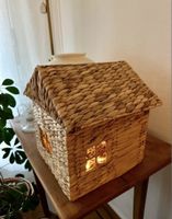 Maison décorative H&M Home en paille tressée, NEUF!