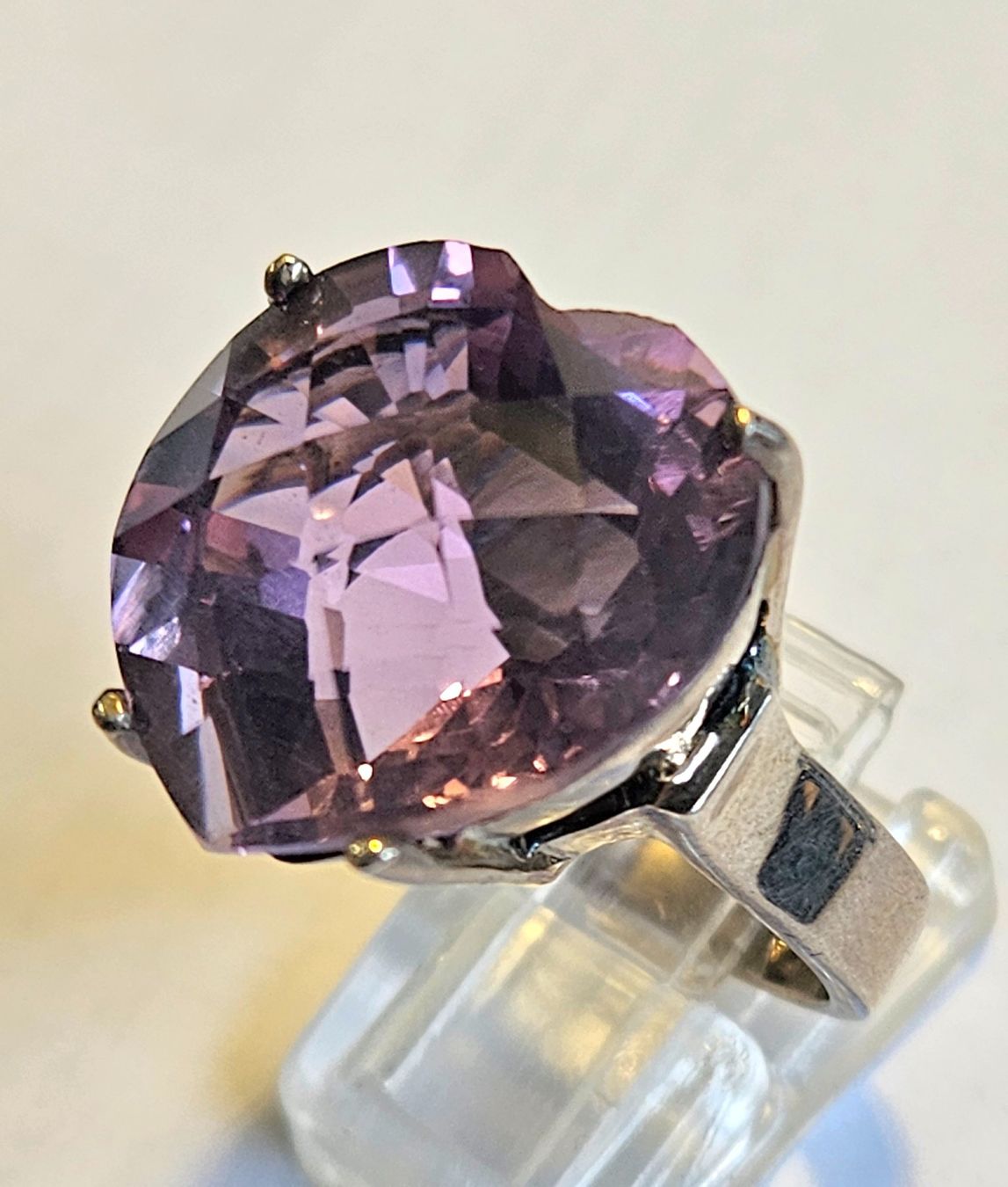 Anelli: Ring Silber Herzform grosser Amethist Neu – Nuovo (secondo la descrizione) da Zürich venduto da benedikt12 5