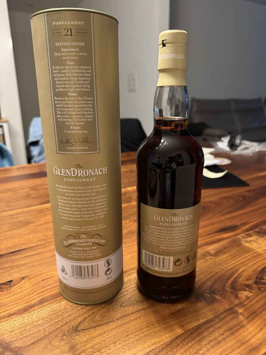 Glendronach Bevande alcoliche: The Glendronach Parliament 21 – Nuovo (secondo la descrizione) da Oftringen venduto da Trainer90 1