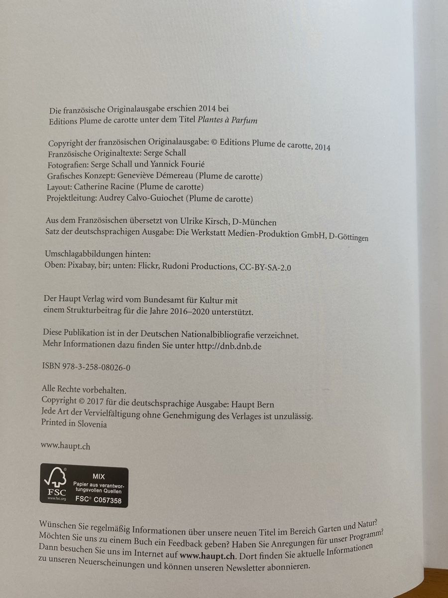 Libri: Parfüm-Pflanzen - Serge Schall – Usato da Schwarzenburg venduto da Michellu 3