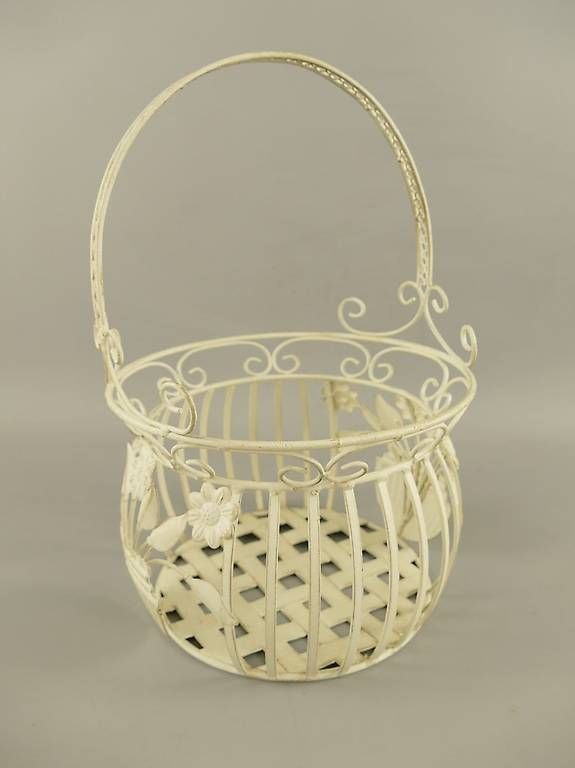 Tutte le decorazioni: Blumen Korb Eisen rustikal weiss Set 2er – Usato da Koblenz venduto da Rbaldinger54 5