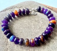 Tigerauge Armband 925 Silber multicolor handgefertigt Neu