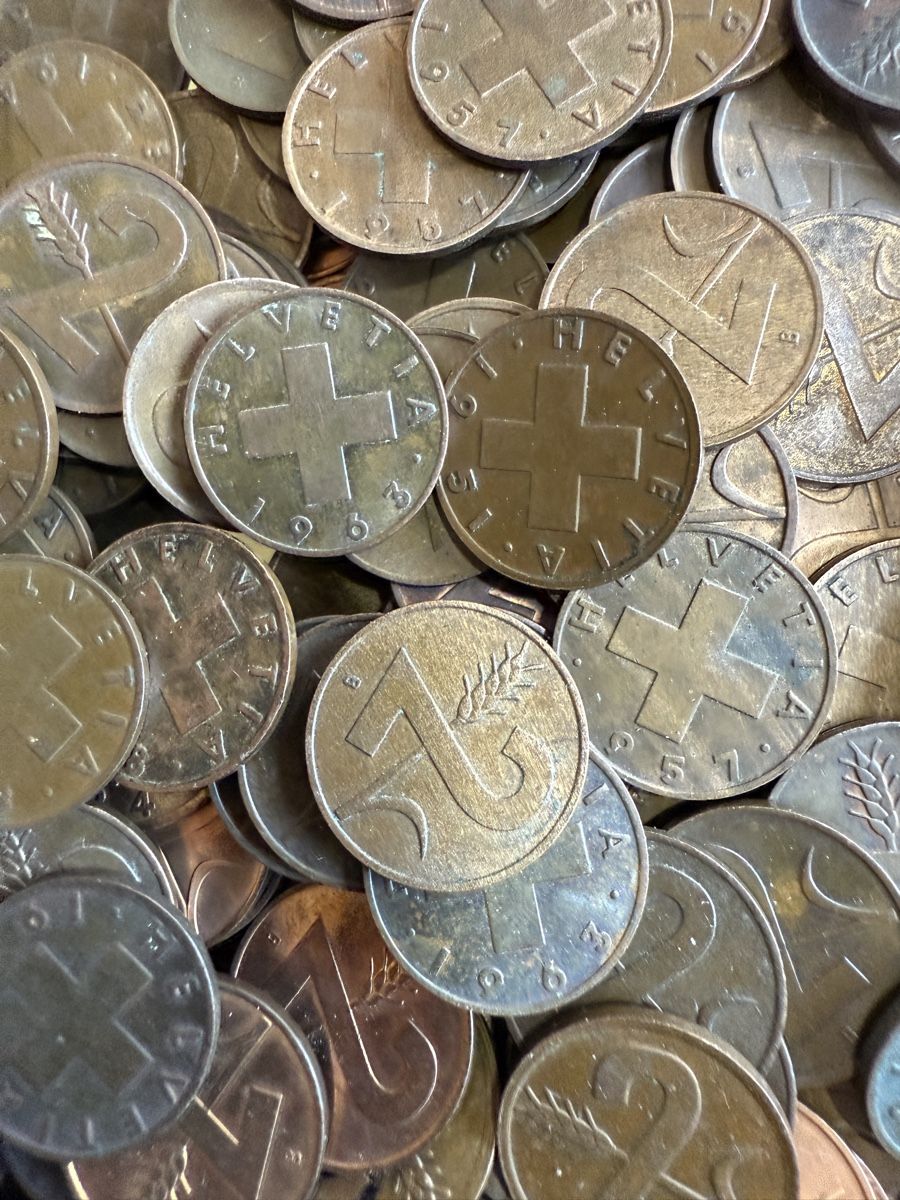 Tutti le monete: Lot 3.2 kg 2 Rappen Schweiz – Usato da Zürich venduto da Geniuss 4