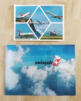 Swissair Proschüre und Stickerbogen