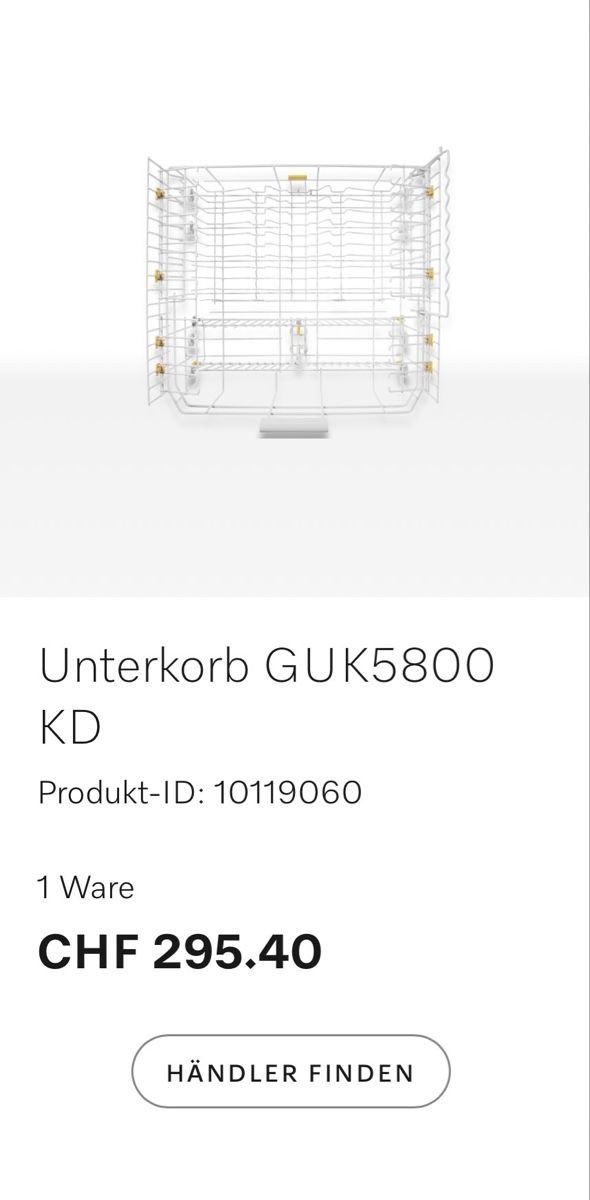 Miele Küchengeräte: Unterkorb GUK5800 KD gebraucht – Gebraucht aus Arboldswil von schlulu