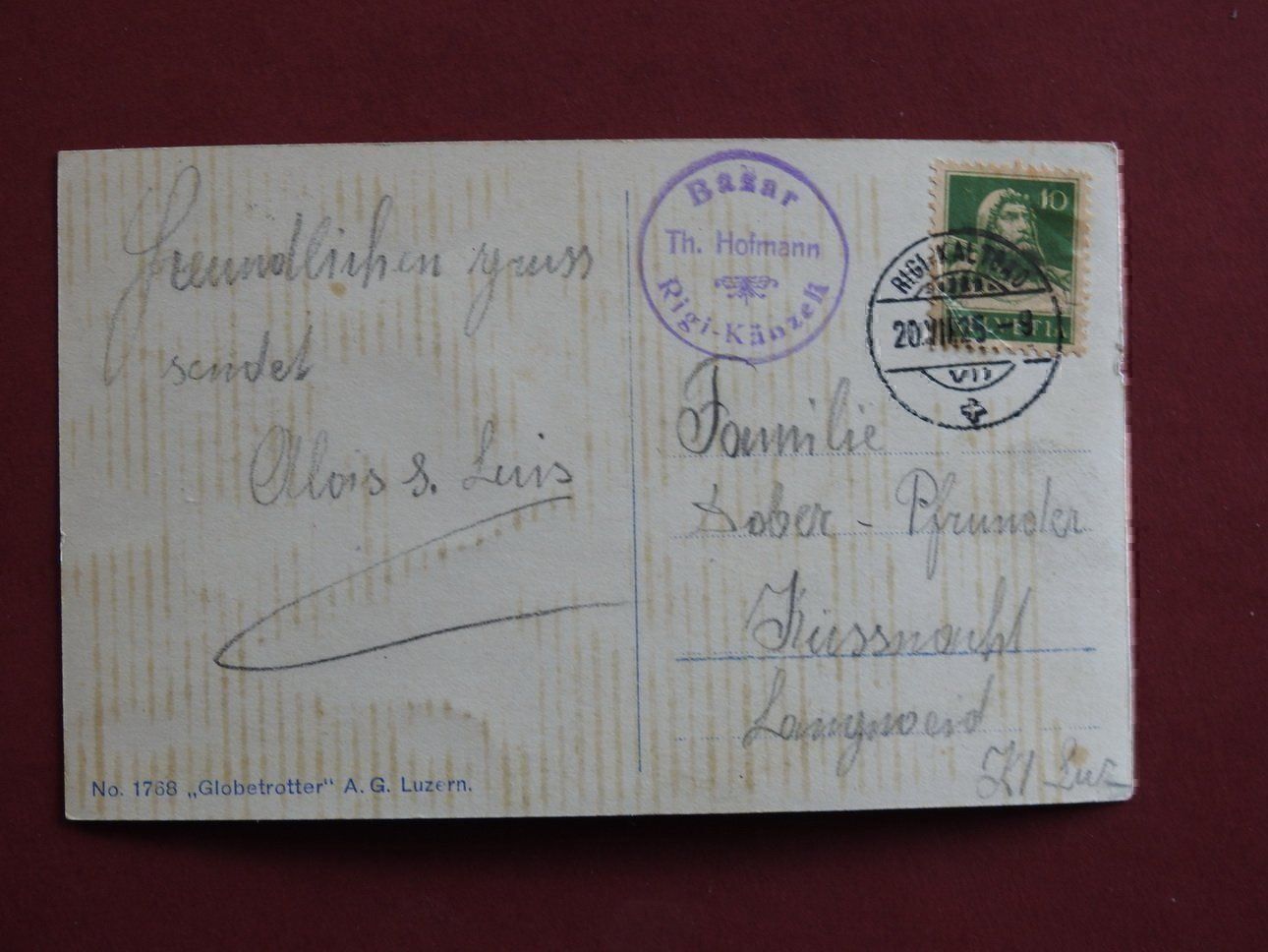Cartoline postali: Rigi - Känzeli, Blick auf Pilatus u. LU – Usato da Rain venduto da 999-800-K 1