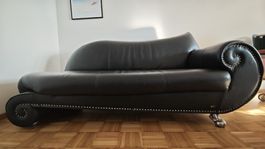 Bretz Gaudi Lefer Sofa Schwarz Dreisitzer Couch Recamière 