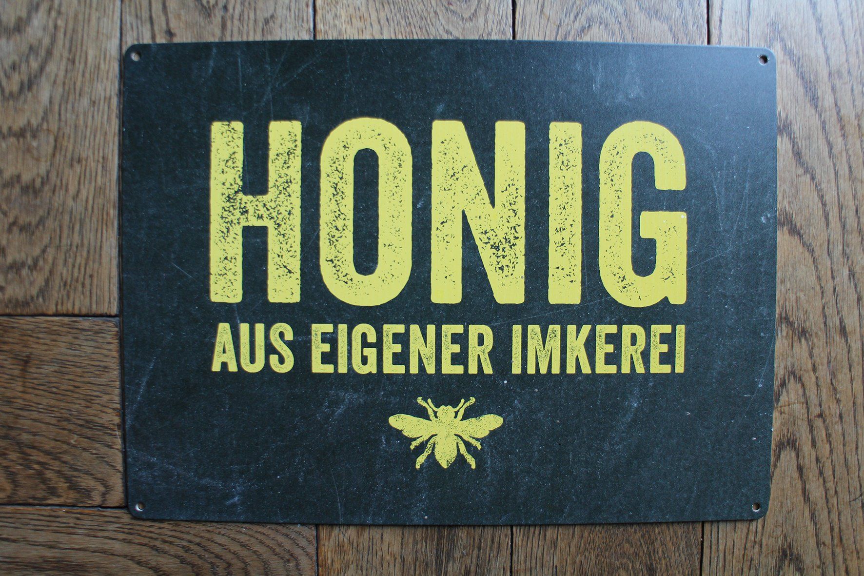 Insegne: Imkerei, Bienen, Honigschild / Blechschild – Usato da Männedorf venduto da Alpen-Anemone