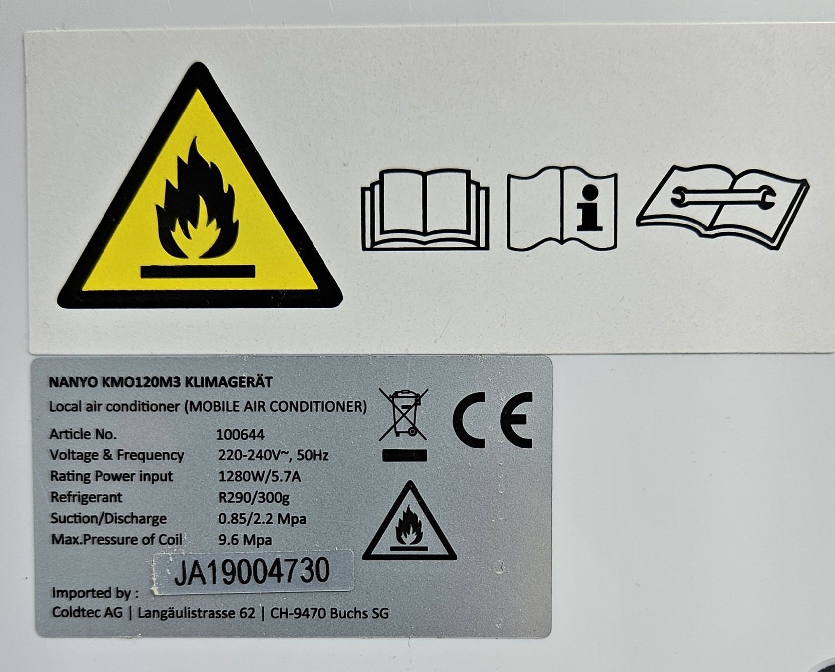 Climatiseurs: Klimagerät Sanyo KMO 120 M3 – D'occasion à Herzogenbuchsee par Rst24 3