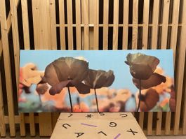 IKEA Wandbild Mohnblumen auf Leinwand