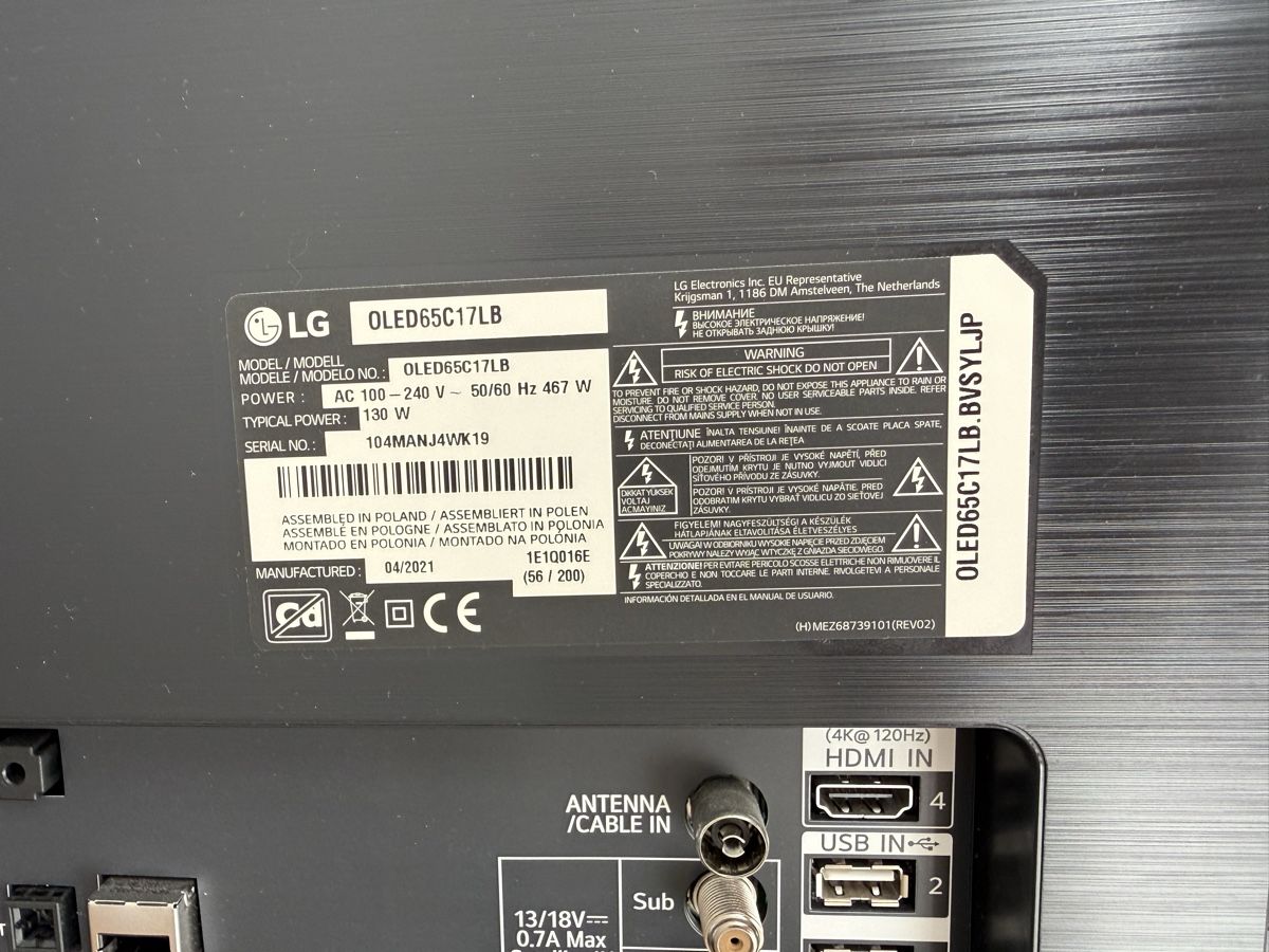 LG Fernseher: Téléviseur LG OLED 65 C1 – Gebraucht aus Lonay von lenoil90 3