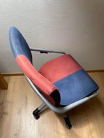 Hülsta Kinder-/Jugend-Drehstuhl, rot/blau – höhenverstellbar