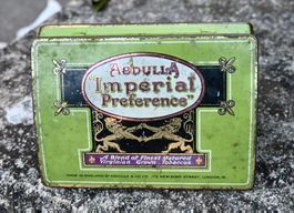 antik Tabakdose Abdulla "Imperial Preference" London gebogen