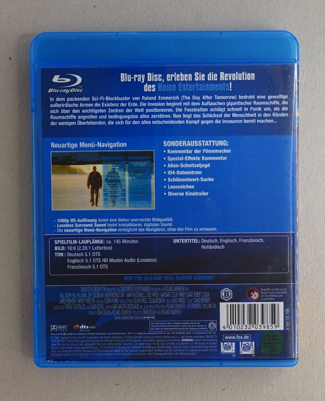 Alle DVDs: Independence Day - Blu-ray mit Bill Pullman, Will Smith – Gebraucht aus Sessa von fraenklishop 1