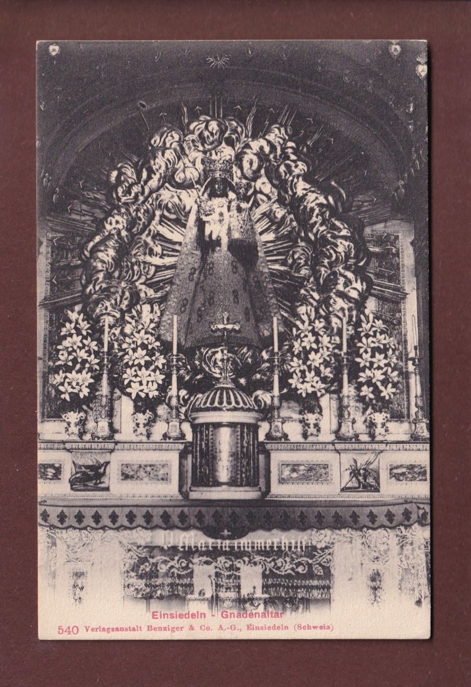 Cartoline postali: EINSIEDELN - Gnadenaltar – Usato da Pully venduto da nicecards