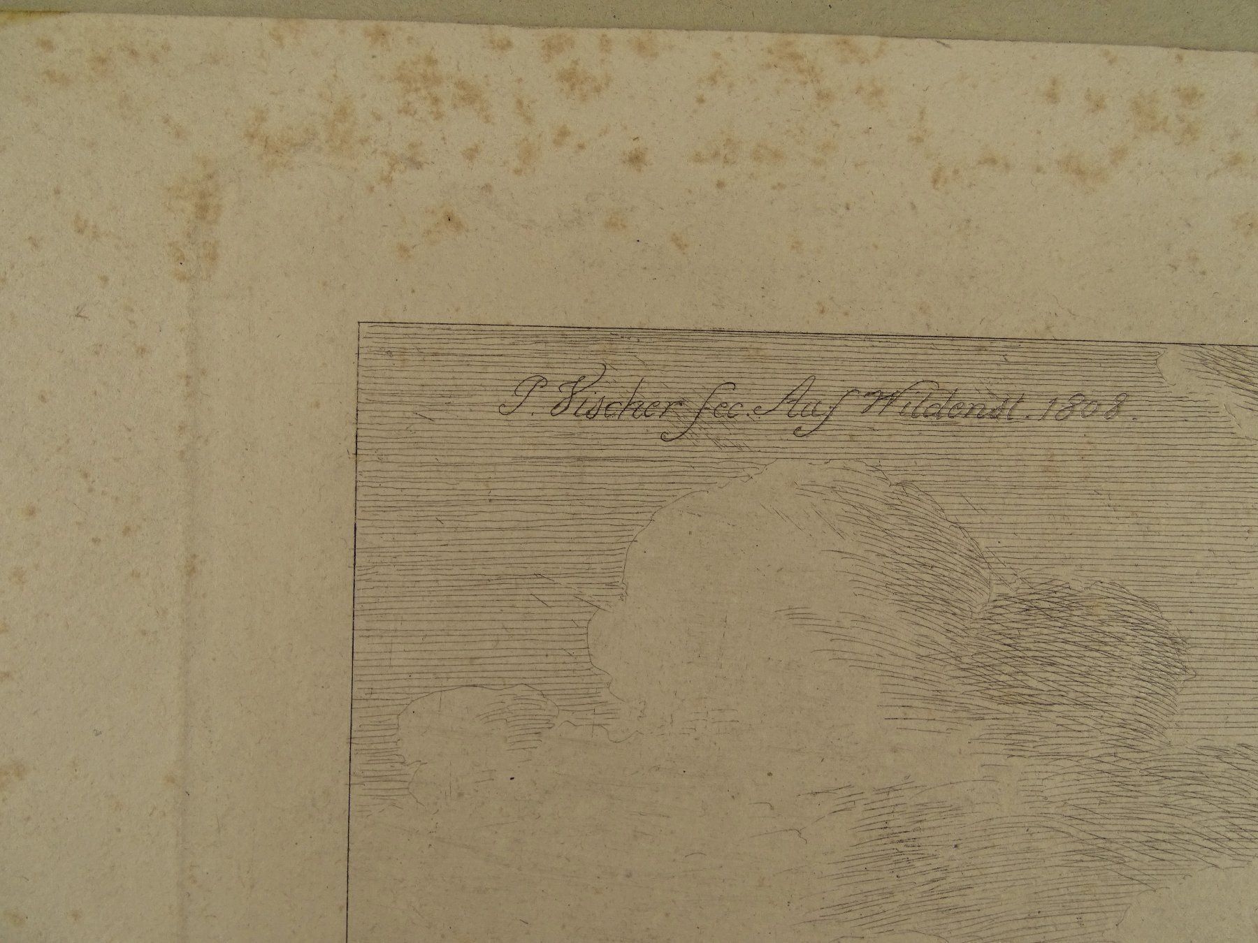 Incisioni: AUF WILDENSTEIN, KUPFERRADIERUNG 1808 – Usato da Grüningen venduto da Kartensammler 2