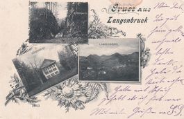 Langenbruck  BL  mit Dürenberg und Römerweg    um  1 9 0 1