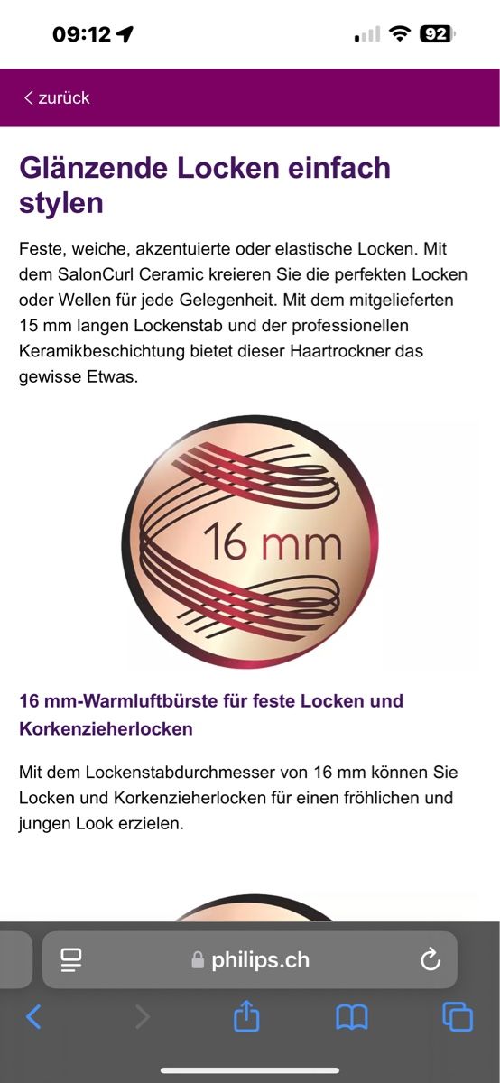 Philips Lockenstäbe & Haarglätter: Philips Lockenstab SalonCurl Essential – Gebraucht aus Rorschach von bees1 3