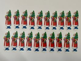 Samichlaus Figuren 11cm Lebkuchen Papier -Vintage 80er Jahre