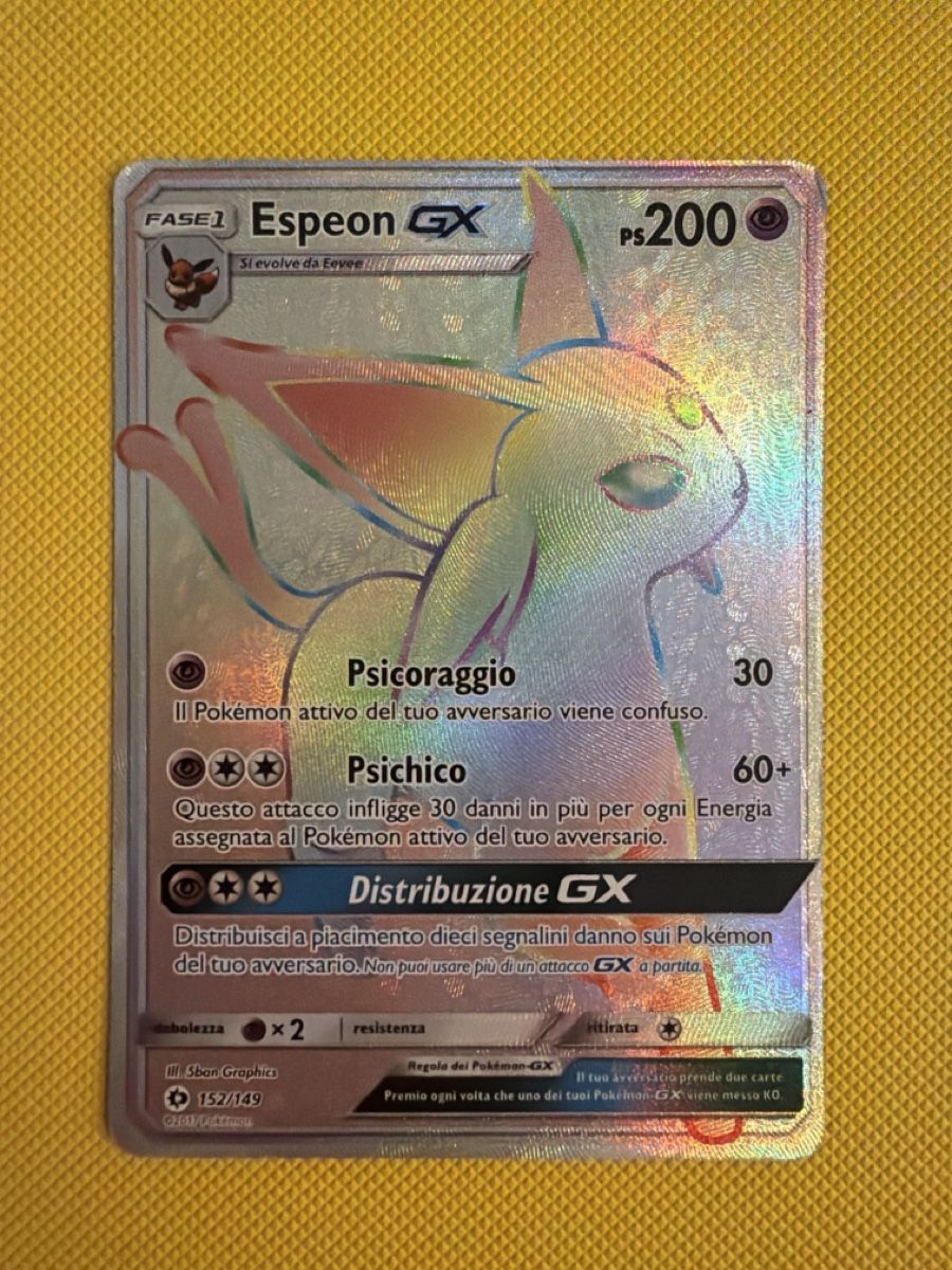 Pokémon Carte collezionabili: Espeon GX 152/149  – Usato da Cadro venduto da rarecandycustoms