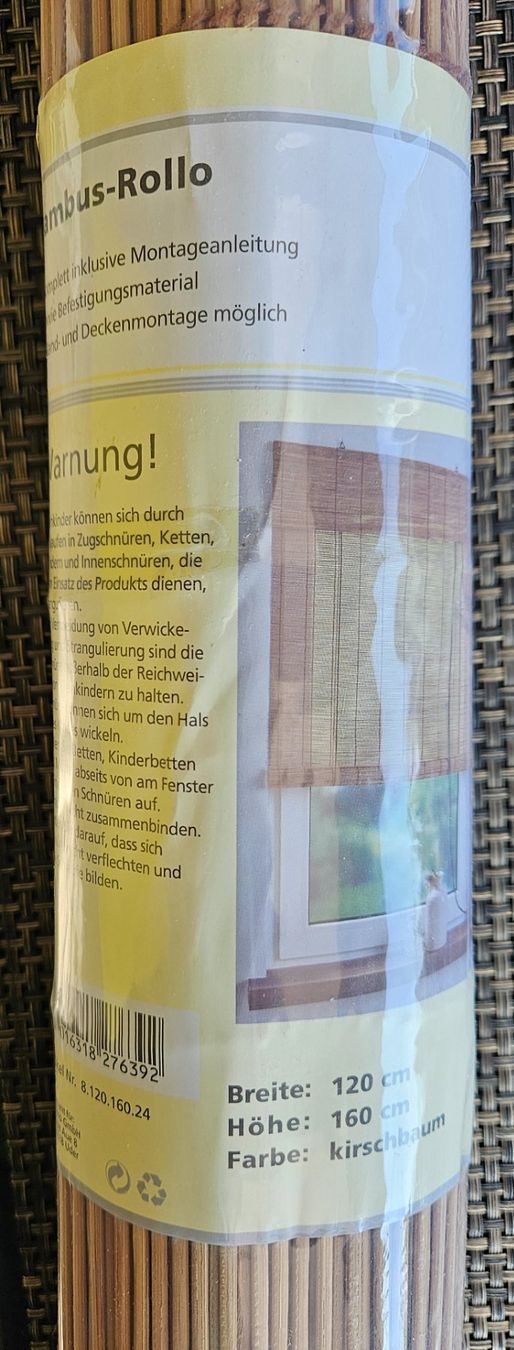 Markisen: Bambusrollo 120 x 160 cm – Neu und originalverpackt aus Wikon von rbr_7qmy