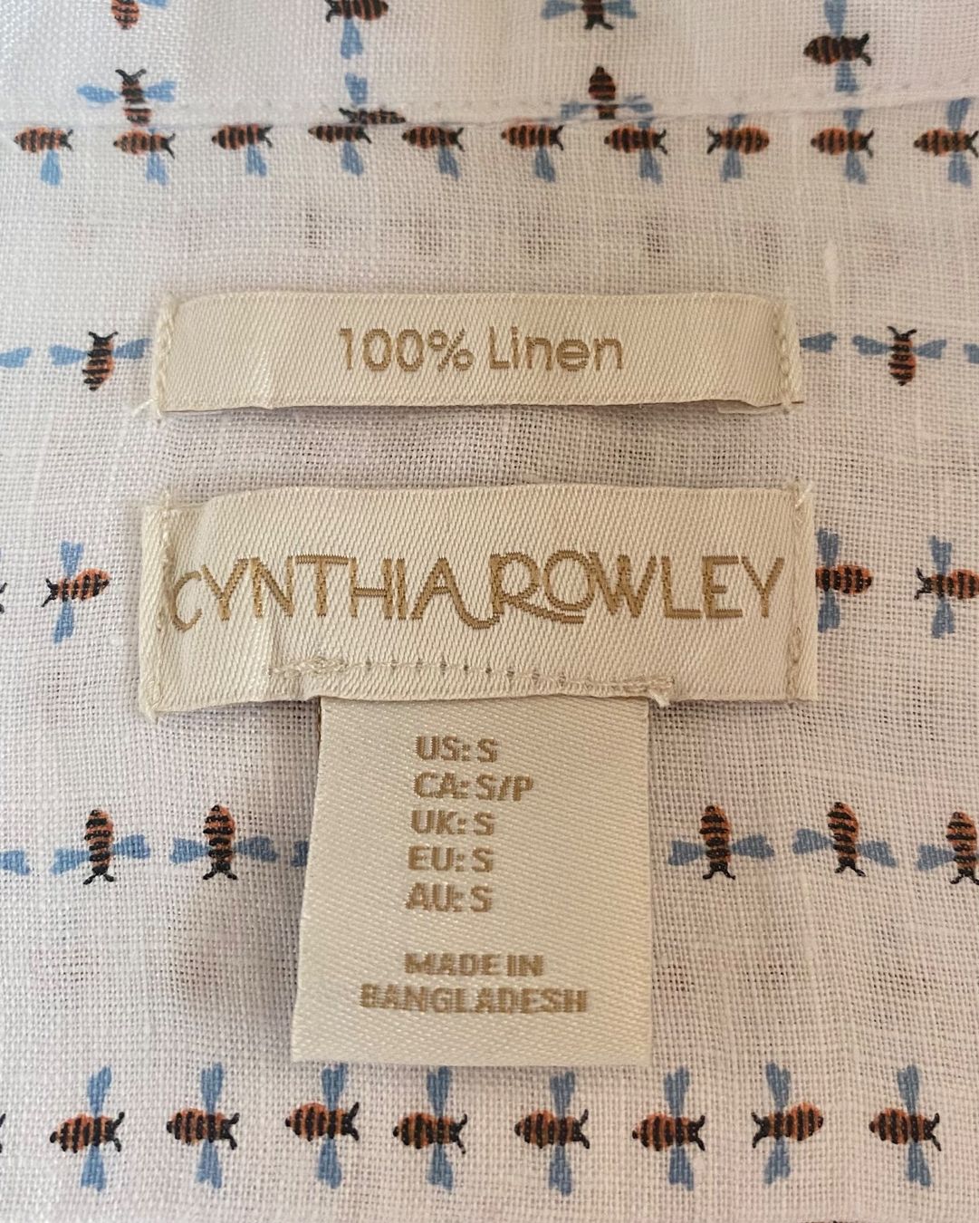Camicette: Cynthia Rowley Hemdbluse aus Leinen Grösse S – Usato da Oberwil BL venduto da Leni-Mischi 5