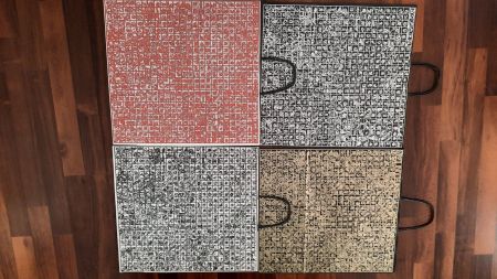 Künstlertaschen; 4 verschiedene; 45x46cm, Berhand Luginbühl