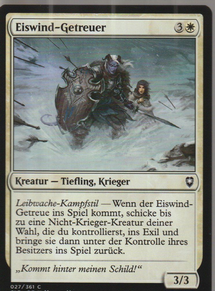 Magic The Gathering Sammelbilder & Trading cards: TCG Magic The Gathering MTG CLB  027 Eiswind-Getreuer – Neu (gemäss Beschreibung) aus Vezia von Aquarius_Age