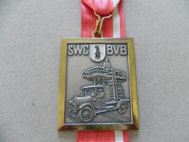 Medaille Reparatur Fahrzeug Tram Fahrleitung der Stadt Basel