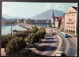 LUZERN Seebrücke und Pilatus Nr. 02710