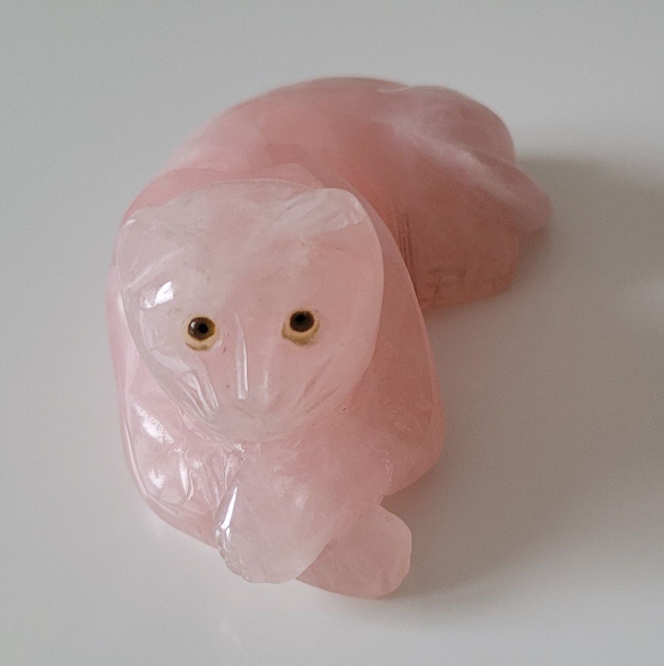 Statuette: Rosenquarz Katzenfigur Edelsteinkatze – Usato da Zürich venduto da fourpaws 1