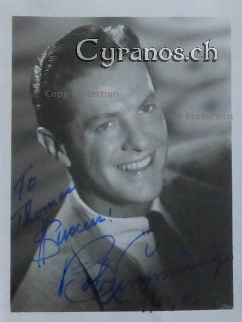 Autografi: Robert Cummings (1910-1990) Schauspieler - Autogramm – Usato da Dietikon venduto da cyranos.ch