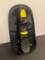 Schlitten schwarz/gelb Lenkschlitten mit Lenkrad