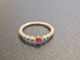 Ring Silber 925 mit rotem Stein