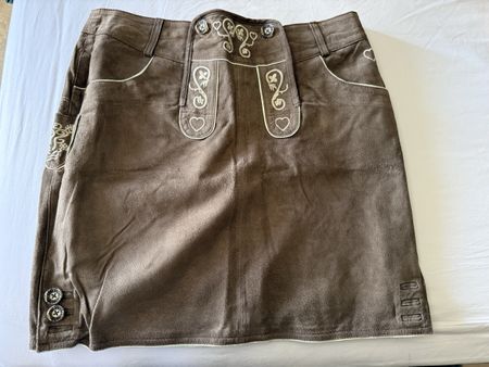 Suede Leather ( fake learher)Skirt Size 44 Oktoberfest