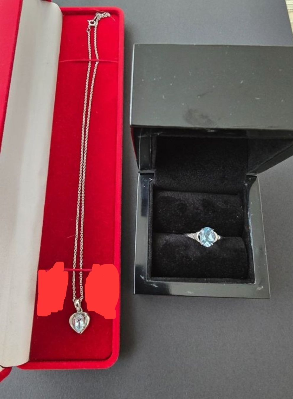 Anelli: Schmuck set / Topas-Stein / Anhänger & Ring – Nuovo (secondo la descrizione) da Wädenswil venduto da sos_6vlx 1