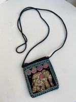 Kleine Tasche/Portemonnaie  Elefant Applikation