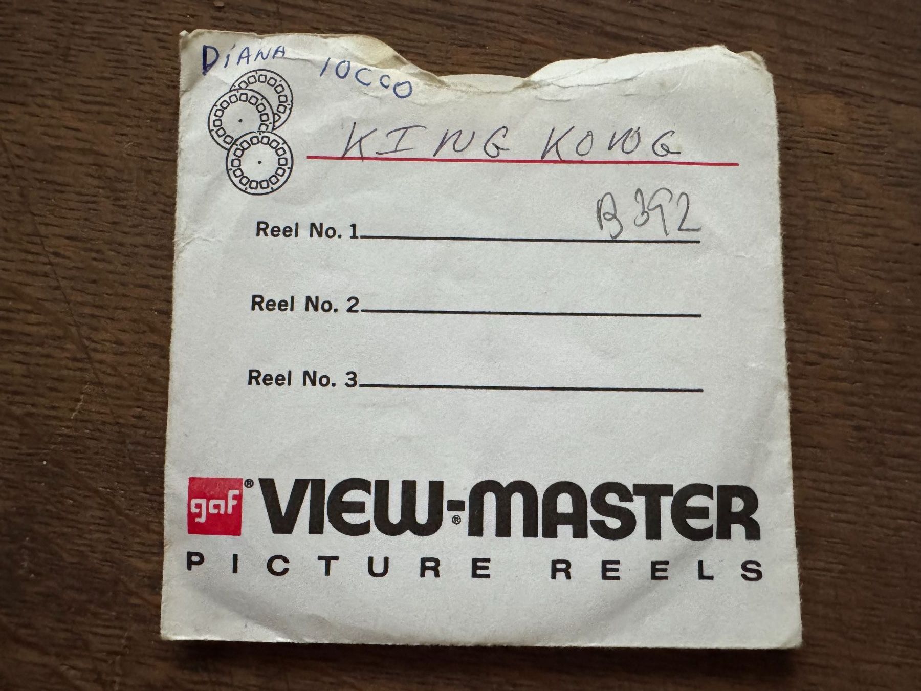 View-master Giocattoli: View-Master 3D: Nr. B 392 KING KONG (3 Scheiben) – Usato da Tegerfelden venduto da siebenmacky